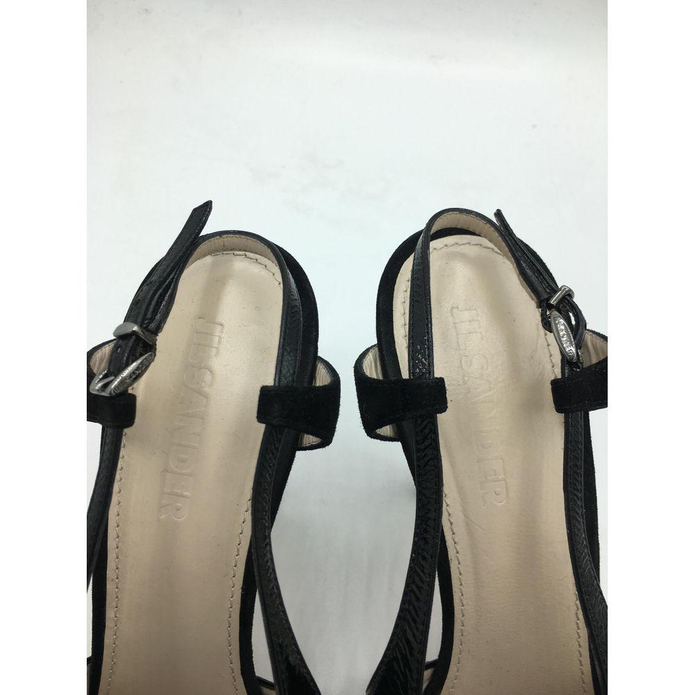 Jil Sander Leather Heels in Black In Good Condition For Sale In Carnate, IT