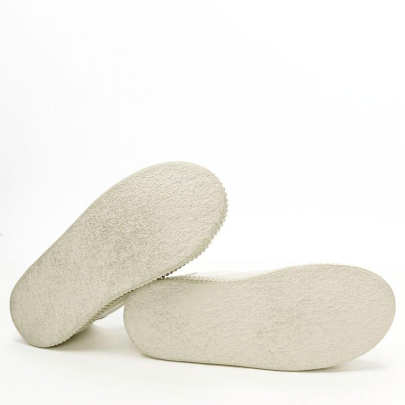 JIL SANDER light beige leather chunky rubber platform sole sneaker EU40 For Sale 6