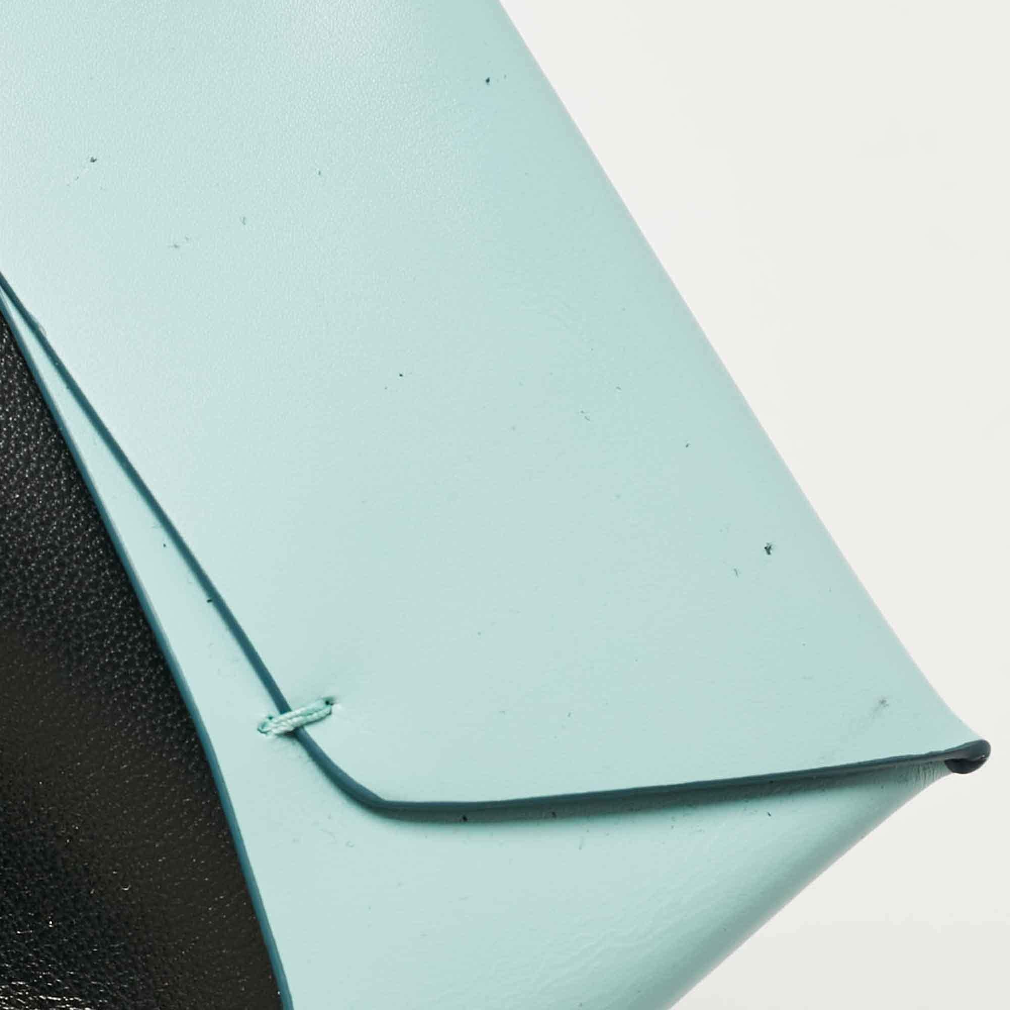 Jil Sander Light Blue Leather Clutch Shoulder Bag 2