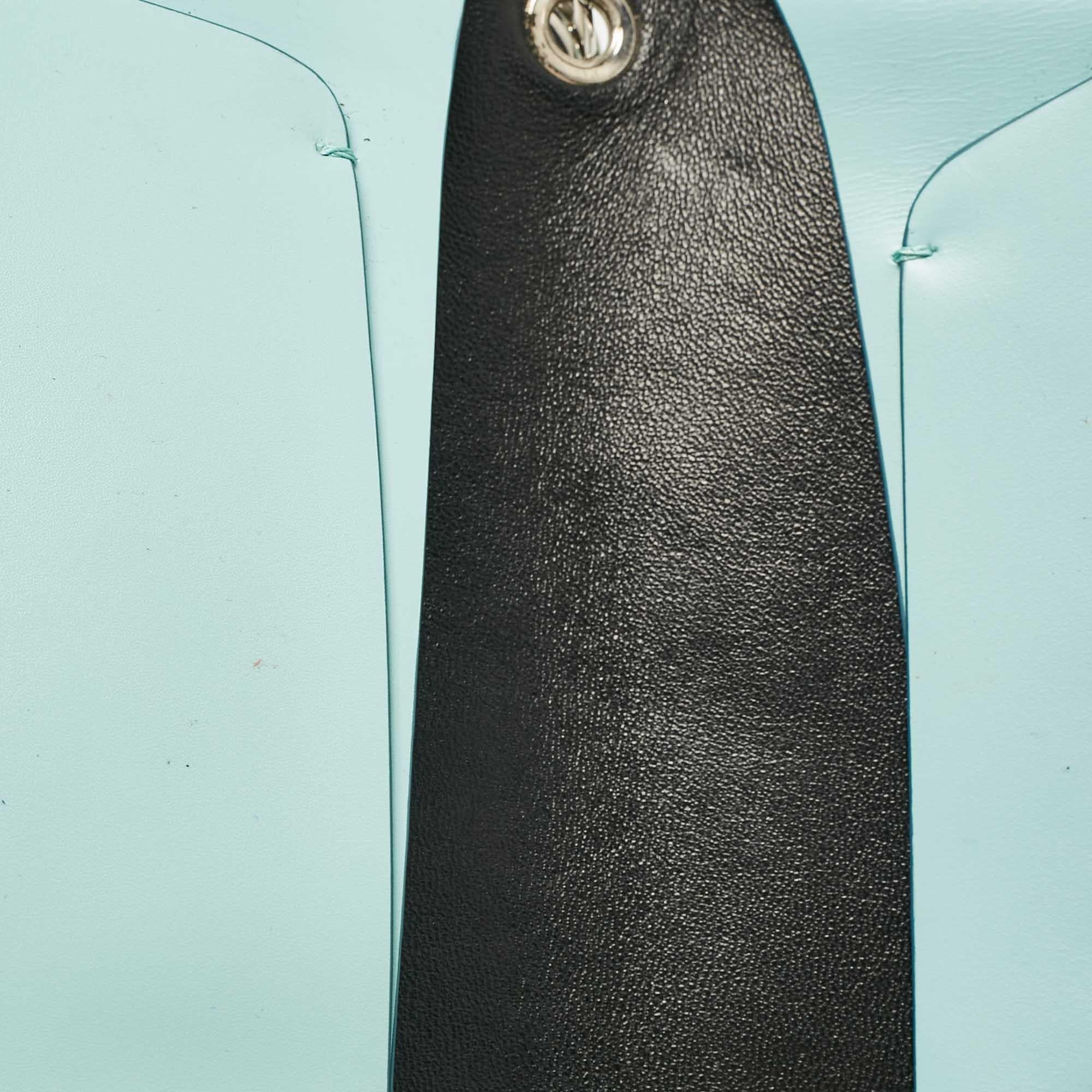 Jil Sander Light Blue Leather Clutch Shoulder Bag 4