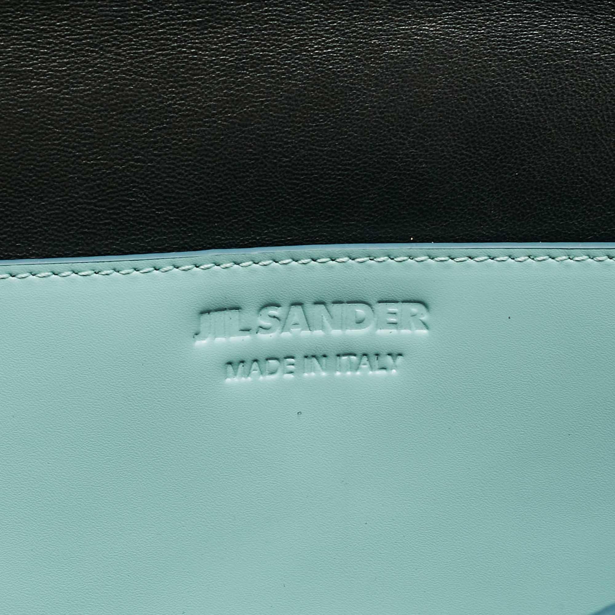Jil Sander Light Blue Leather Clutch Shoulder Bag 5