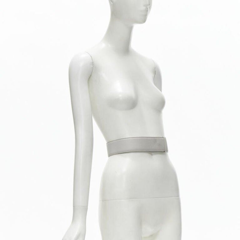 NWT Jil Sander Grey Leather Wide Belt Jil Sander Grey Leather Wide Belt 75 cm main image 4