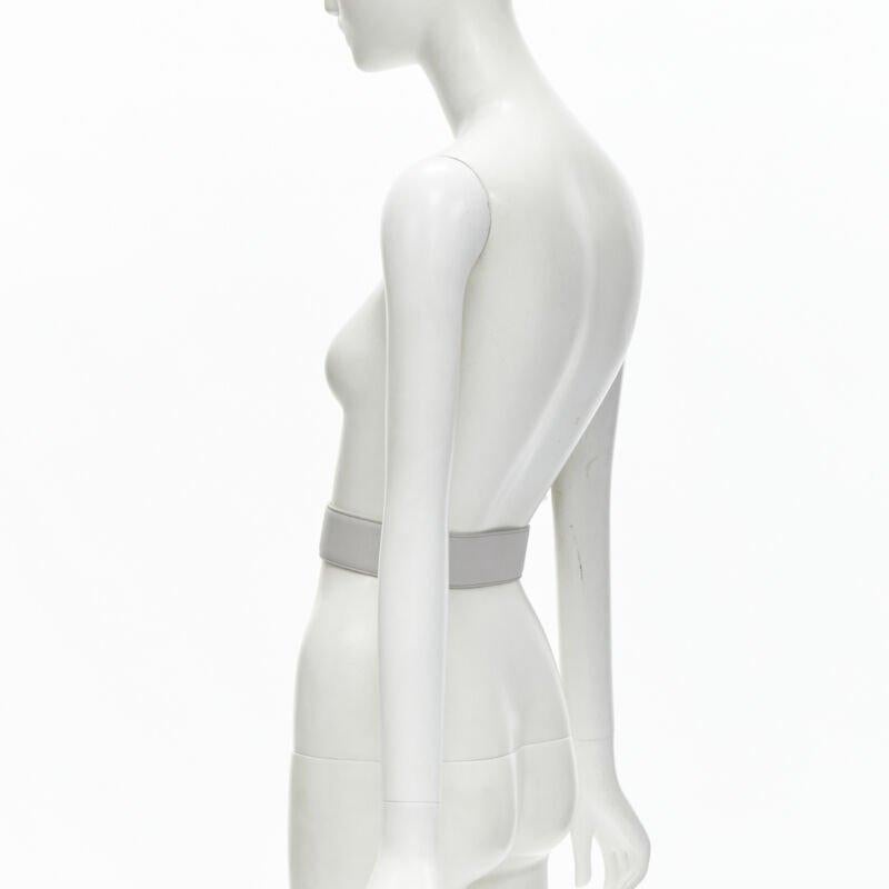 JIL SANDER light grey minimalist wide leather waist belt 75cm For Sale 1