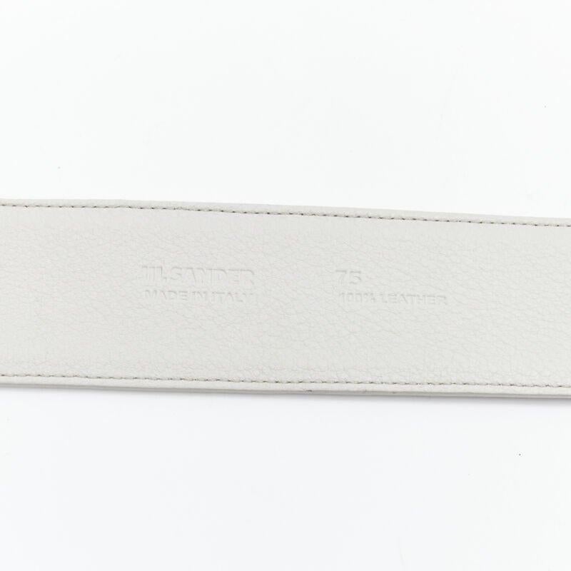 JIL SANDER light grey minimalist wide leather waist belt 75cm For Sale 2