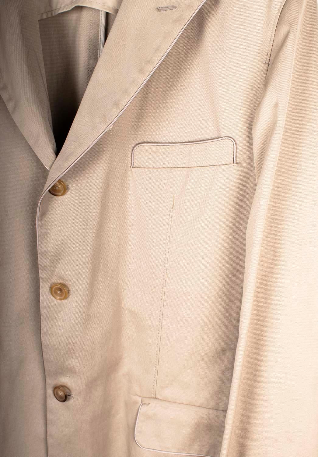 Beige Jil Sander Hommes Veste Casual Blazer Taille IT52/Large en vente