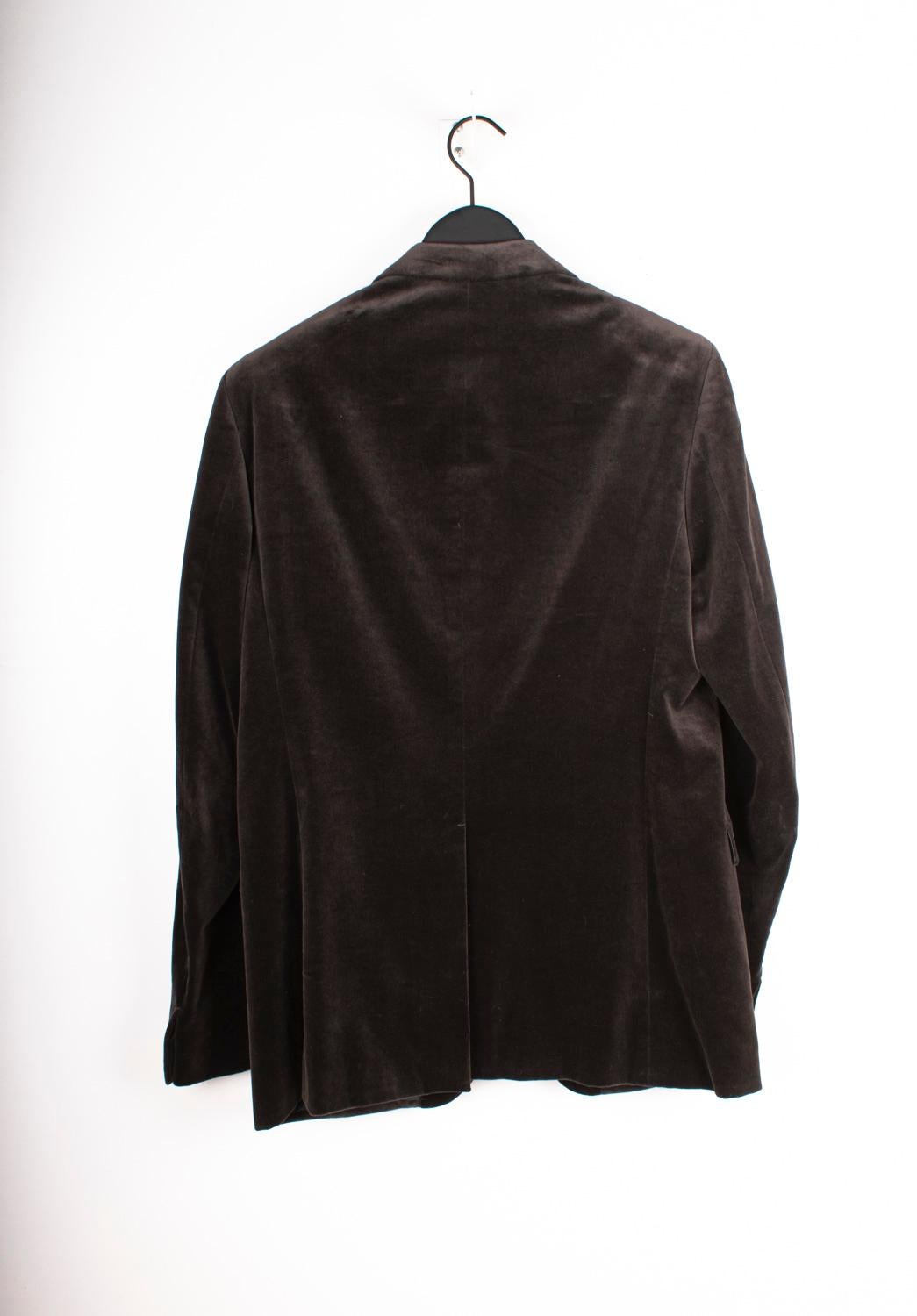 Jil Sander Uomo Giacca Casual Velour Blazer by Raf Simons Taglia IT54/Large in vendita 1