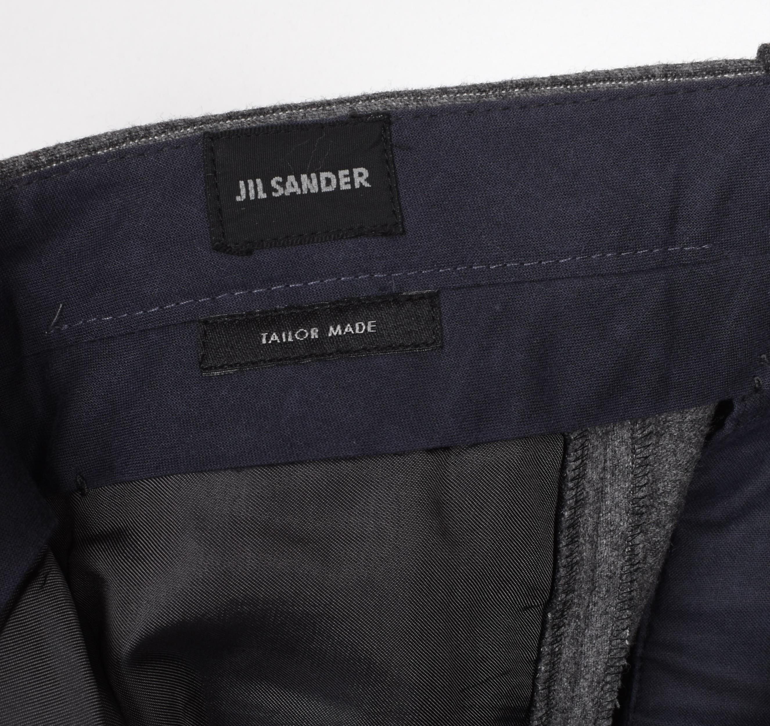 Gris Jil Sander Men Pants Striped Tailored Size W31-L en vente
