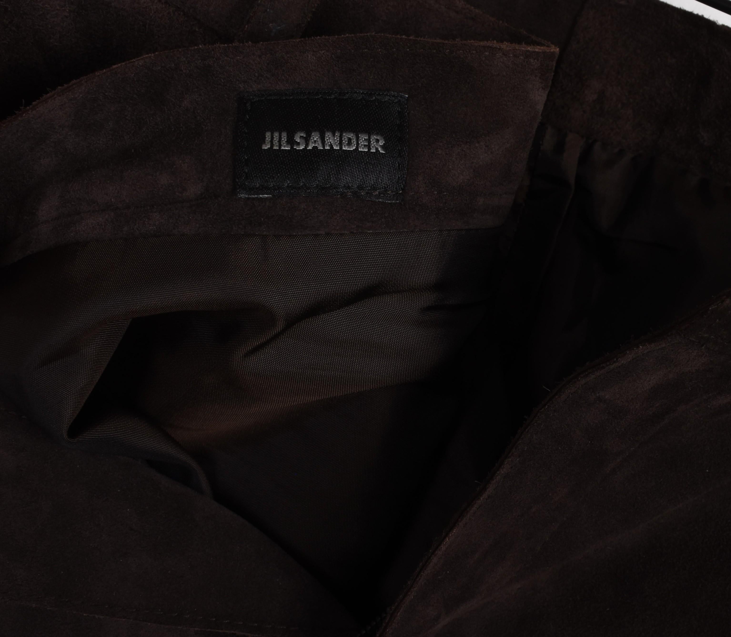 Jil Sander Männer Wildlederhose von Raf Simons Größe IT56-XL. S1624 (Schwarz) im Angebot