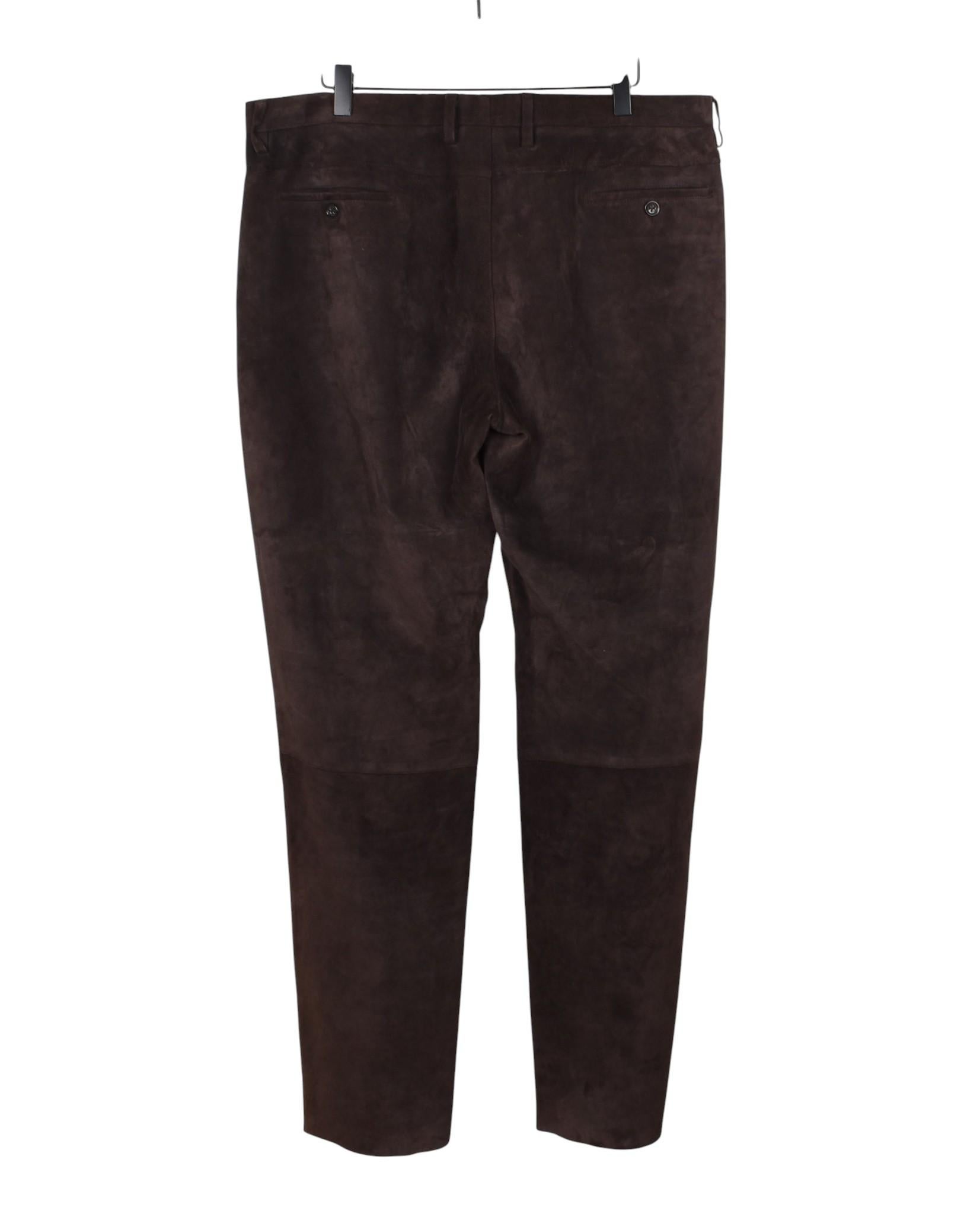 Jil Sander Männer Wildlederhose von Raf Simons Größe IT56-XL. S1624 im Angebot 1