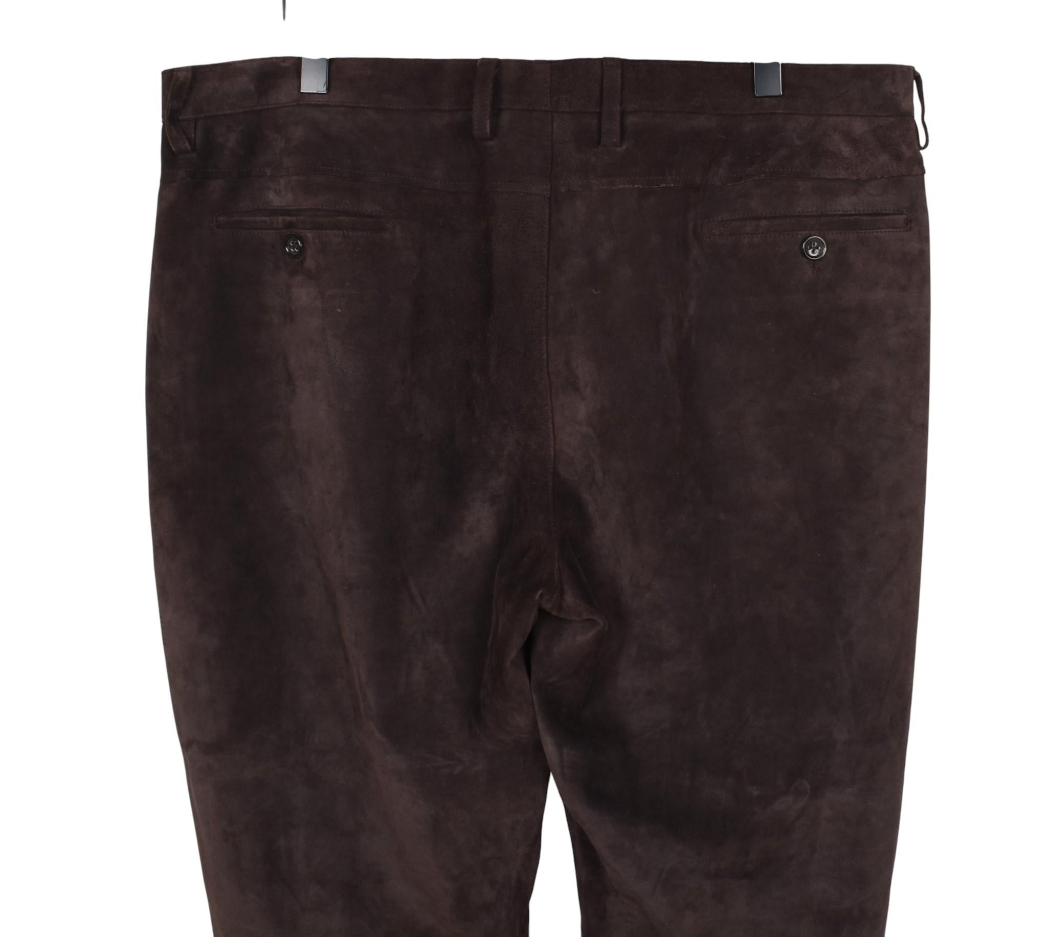 Jil Sander Männer Wildlederhose von Raf Simons Größe IT56-XL. S1624 im Angebot 2