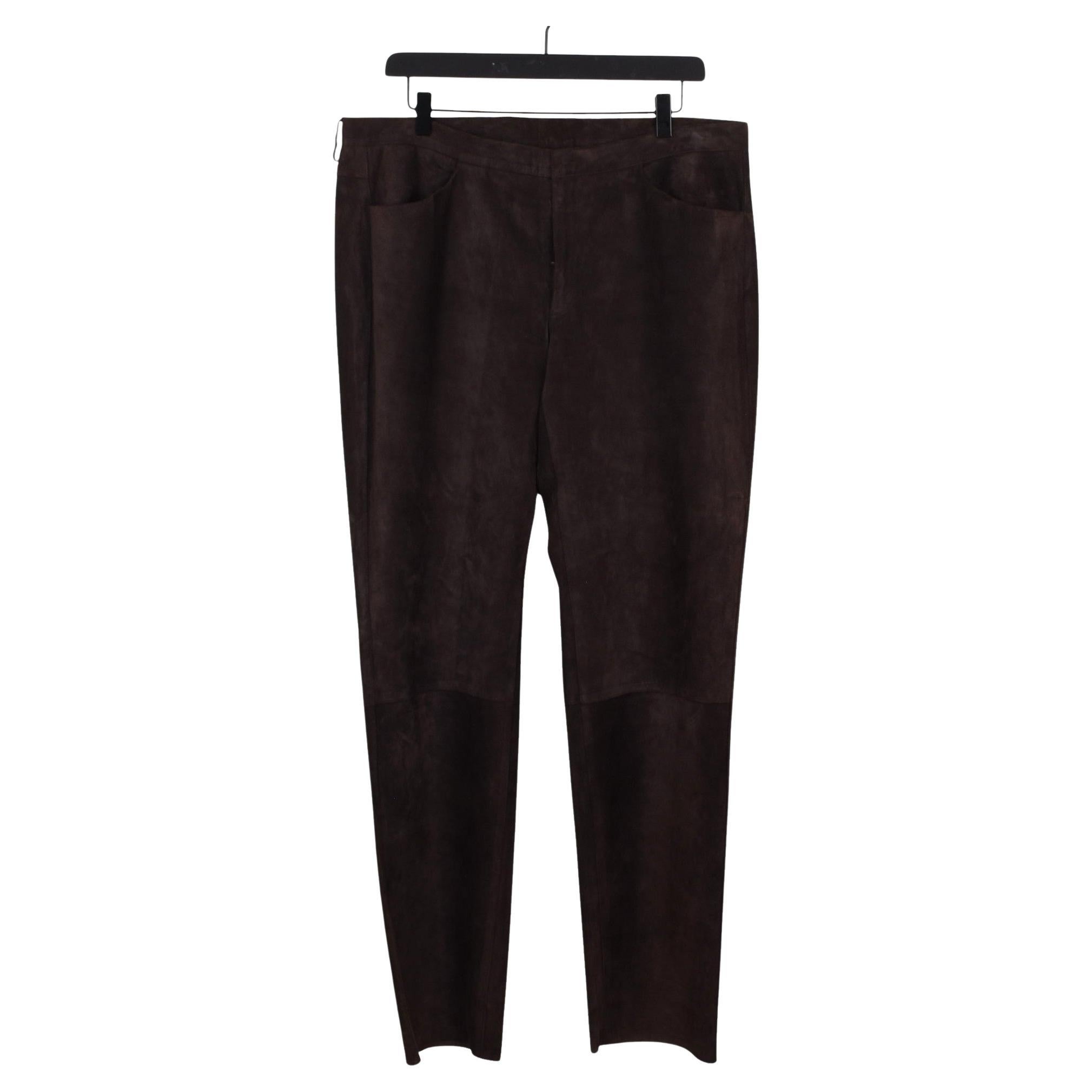 Jil Sander Männer Wildlederhose von Raf Simons Größe IT56-XL. S1624 im Angebot