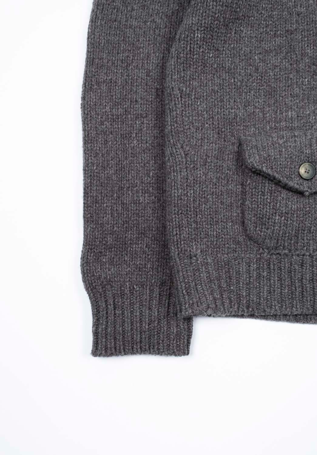 Jil Sander Uomo Maglione Cardigan Scialle in Lana Spessa Taglia ITA54-L, S1300 in vendita 1