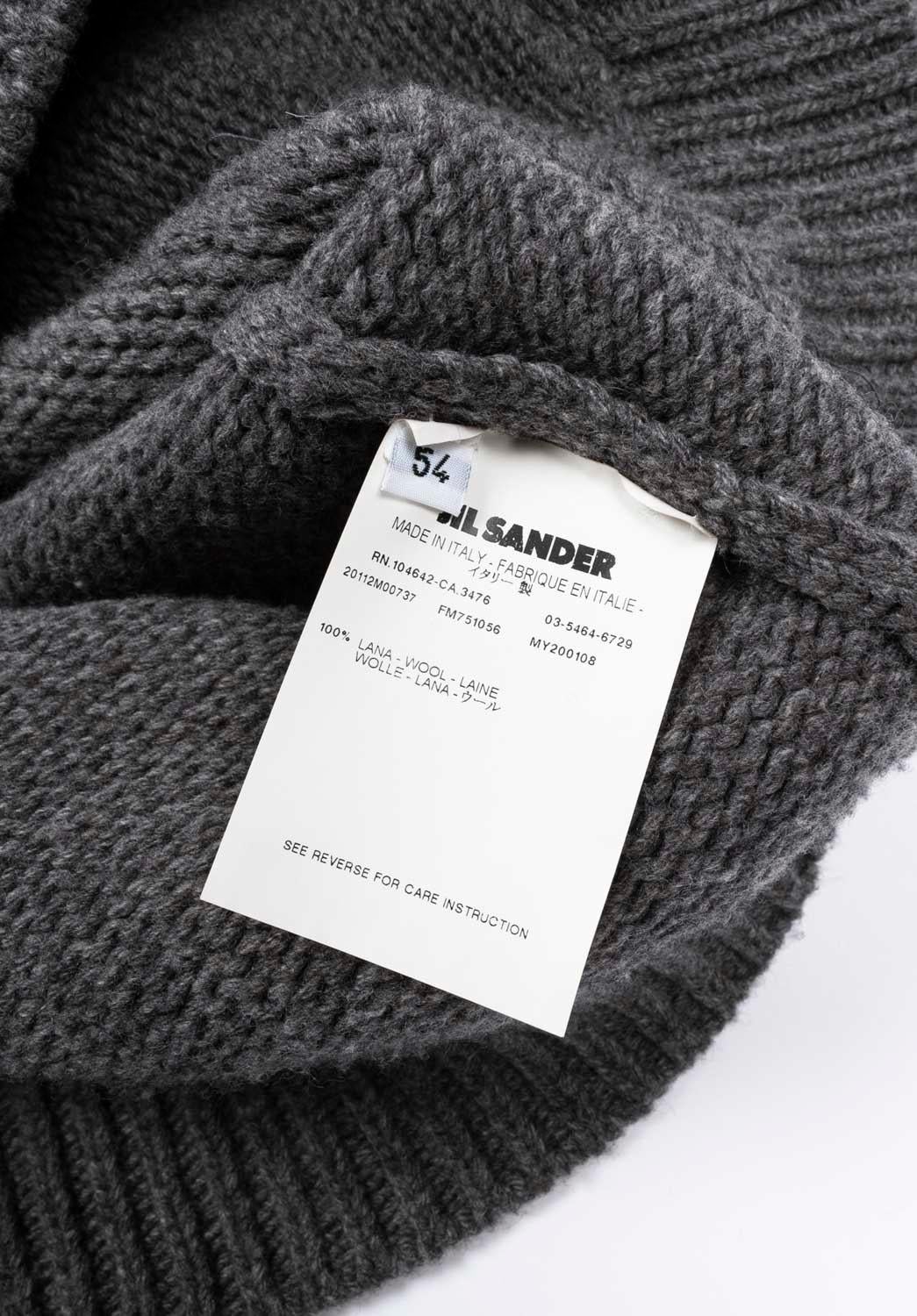Jil Sander Uomo Maglione Cardigan Scialle in Lana Spessa Taglia ITA54-L, S1300 in vendita 4