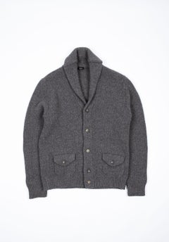 Jil Sander Men Sweater Cardigan Thick Wool Shawl Size ITA54-L, S1300