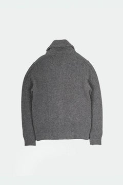 Jil Sander Men's Cardigan Grey Thick Wool Shawl Collar L/XL