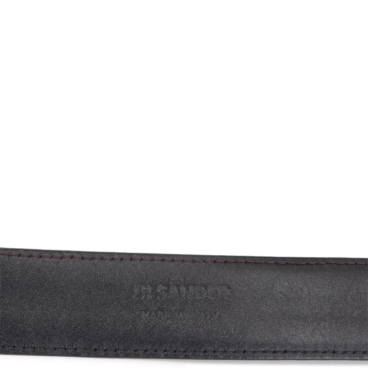 silver-toned buckle size 95 croc effect Jil Sander Jil Sander grey patent leather belt 