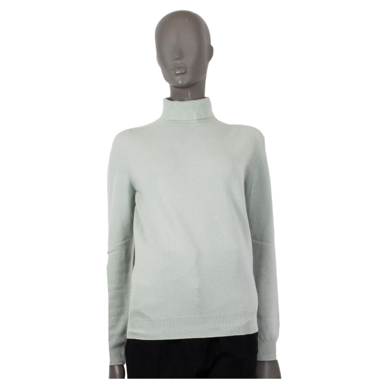 JIL SANDER mint green cashmere TURTLENECK Sweater S