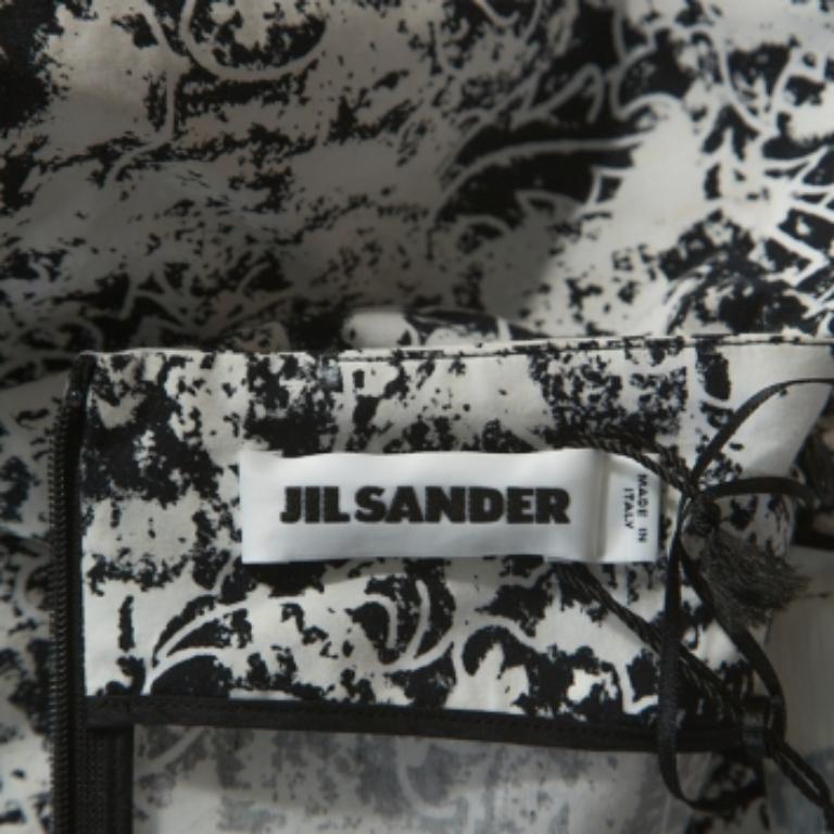 De las mujeres Jil Sander Vestido Risiko Monocromo de Algodón sin Hombros M en venta