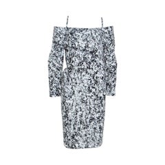 Jil Sander Vestido Risiko Monocromo de Algodón sin Hombros L