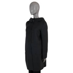 JIL SANDER moss green wool HORN BUTTON DUFFLE Coat Jacket 40 L