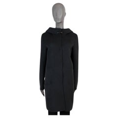 JIL SANDER - Manteau en laine vert mousse, imprimé boutonnage, 40 L