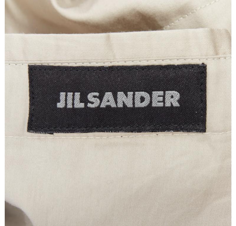 JIL SANDER navy cream cotton striped double breasted blazer IT48 M For Sale 4