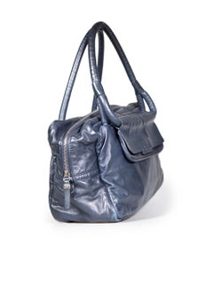Jil Sander Navy Leather Shoulder Bag
