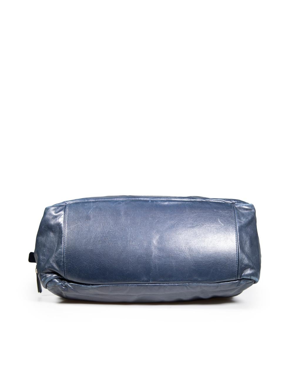 Women's Jil Sander Navy Leather Shoulder Bag For Sale