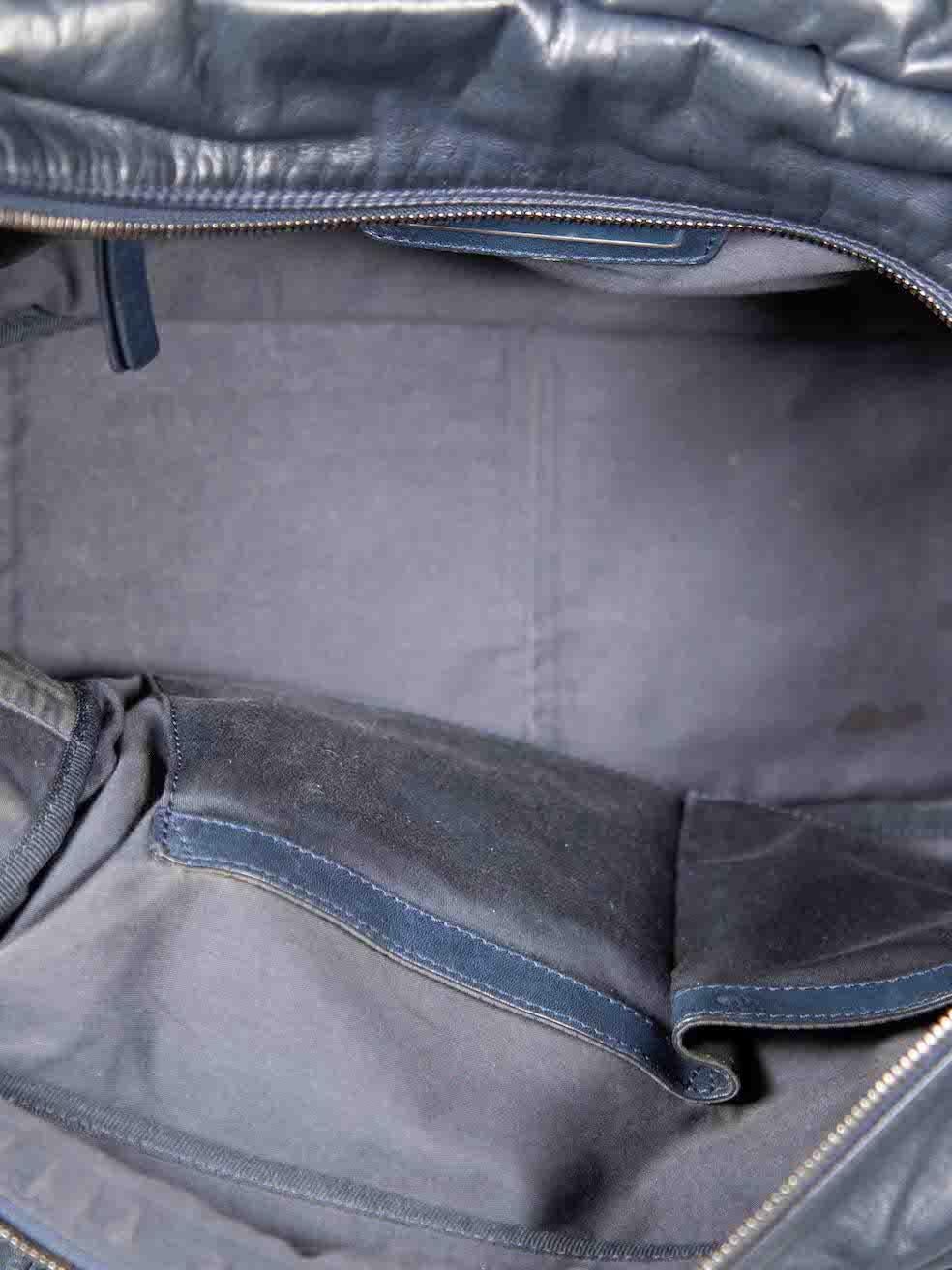 Jil Sander Navy Leather Shoulder Bag For Sale 1