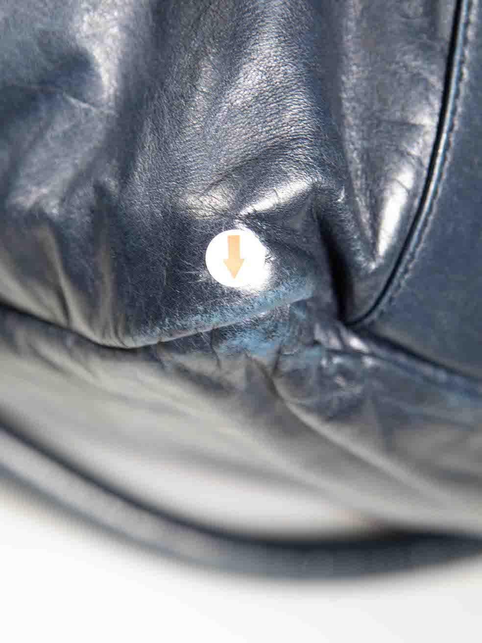 Jil Sander Navy Leather Shoulder Bag 4