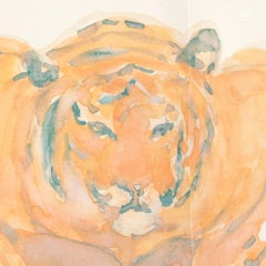 JIL SANDER off-white silk wool 2022 YEAR OF TIGER Scarf