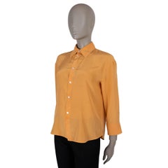 Camicia Jil Sander in popeline di cotone arancione 2024, modello BOXY, taglia M