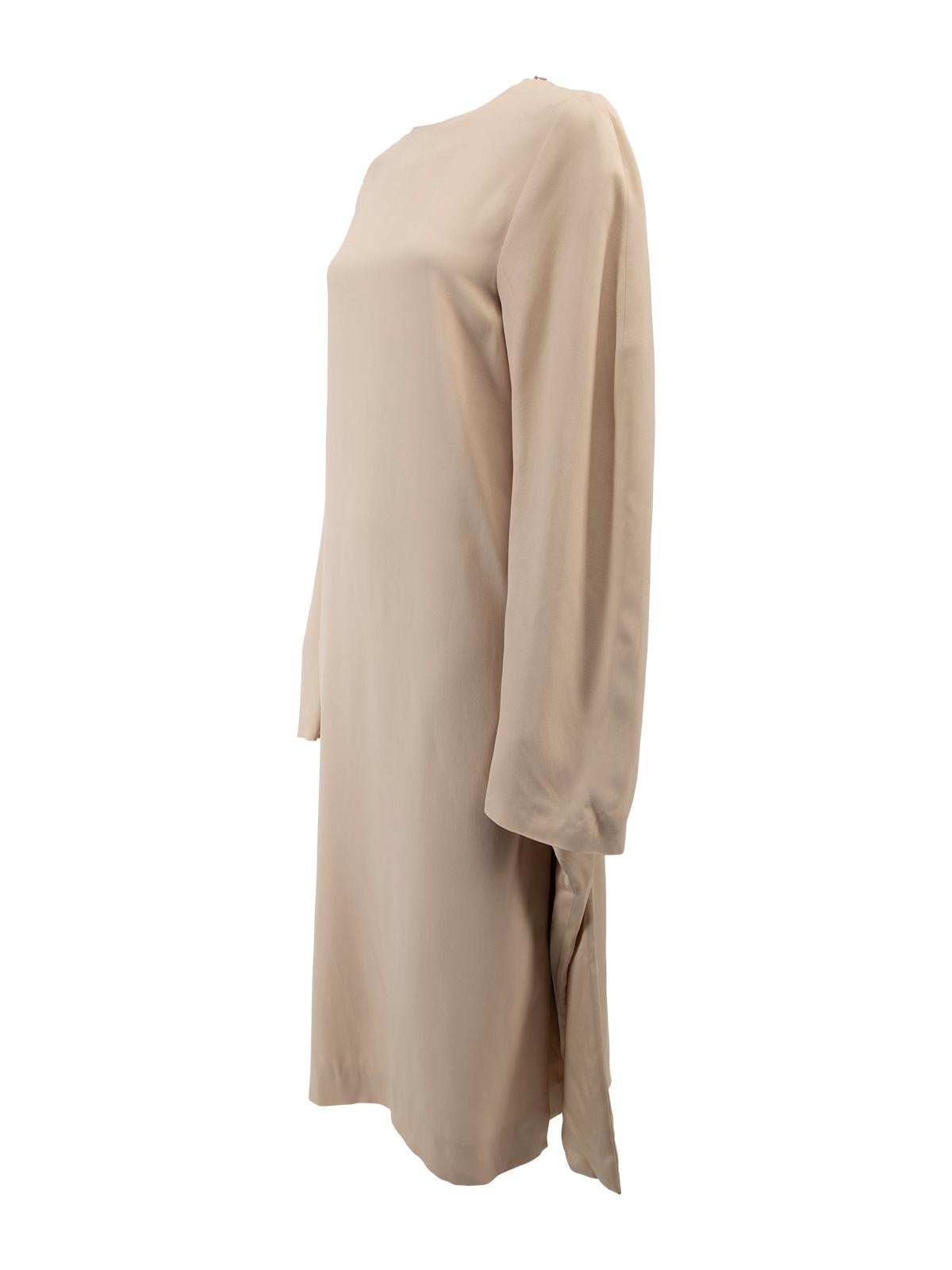 Jil Sander Robe en soie à manches longues couleur pastel Taille XS Neuf - En vente à London, GB