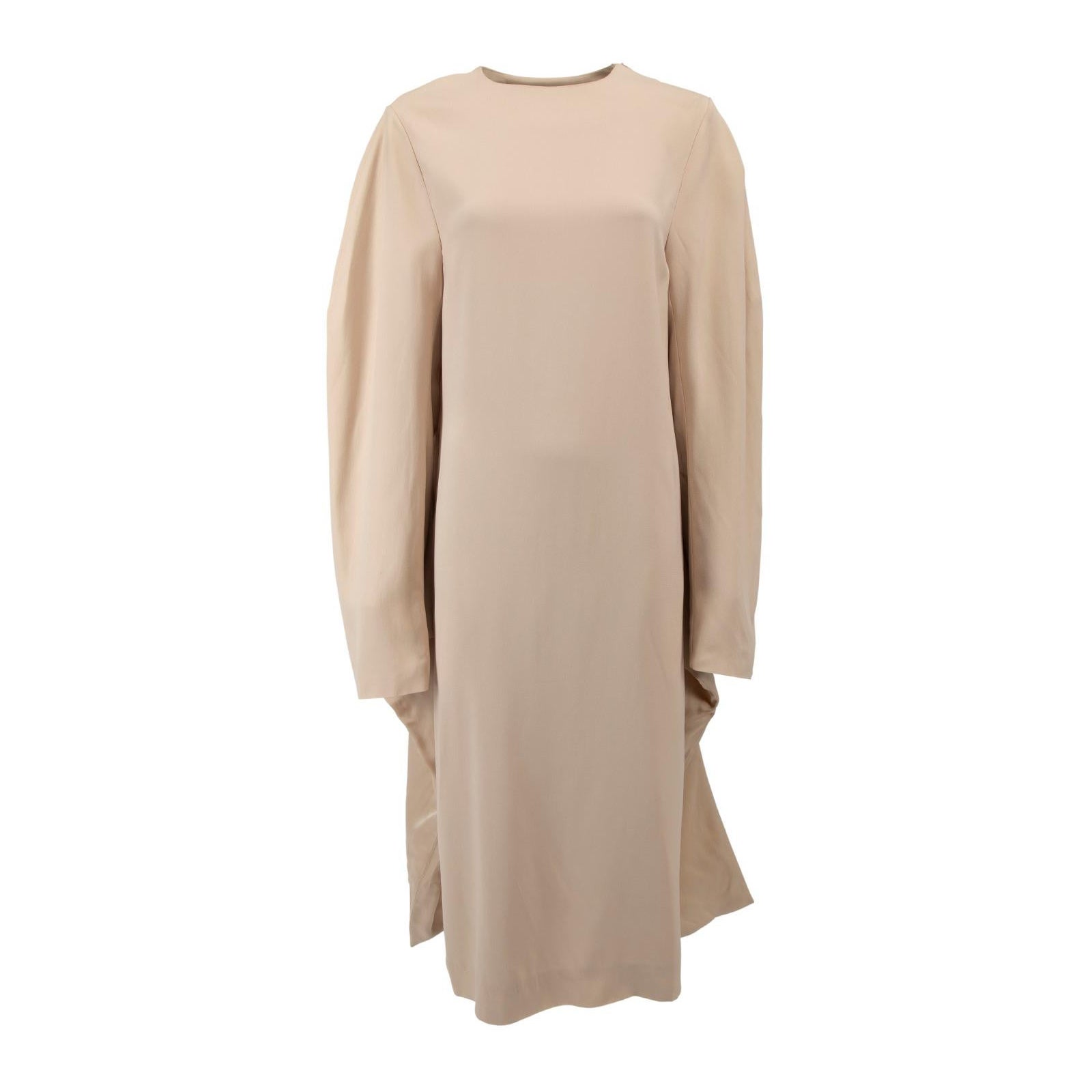Jil Sander Pastel Nude Long Sleeve Silk Dress Size XS