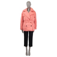JIL SANDER Rosa Polyester DOUBLE BREASTED DOWN Jacke 32 XXS