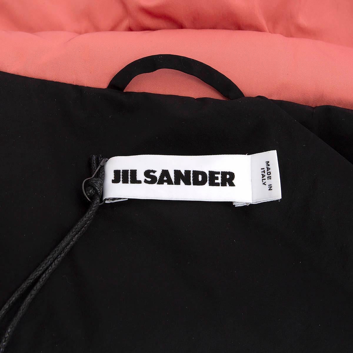 JIL SANDER pink polyester DOUBLE BREASTED DOWN Jacket 32 XXS For Sale 1
