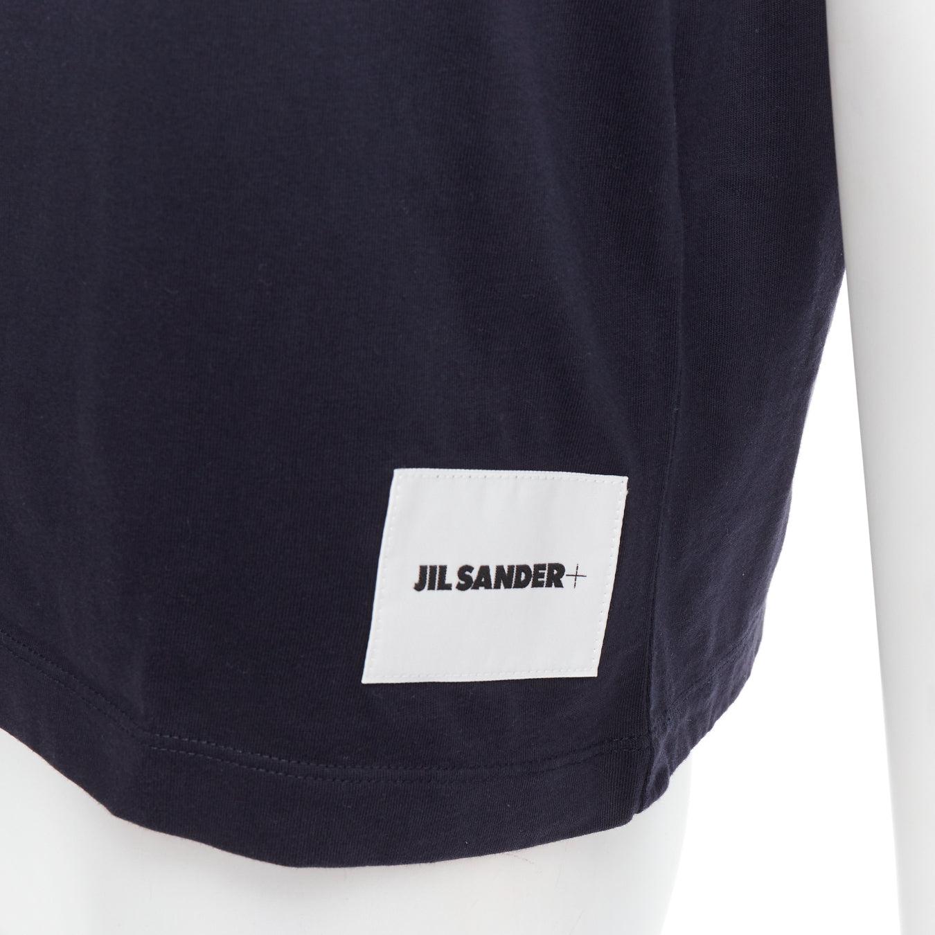 JIL SANDER PLUS black 100% cotton crew neck logo tshirt set of 3 XS
Reference: KYCG/A00089
Brand: Jil Sander
Collection: Plus
Material: Cotton
Color: Black
Pattern: Solid
Closure: Pullover
Made in: Europe

CONDITION:
Condition: Good, this item was