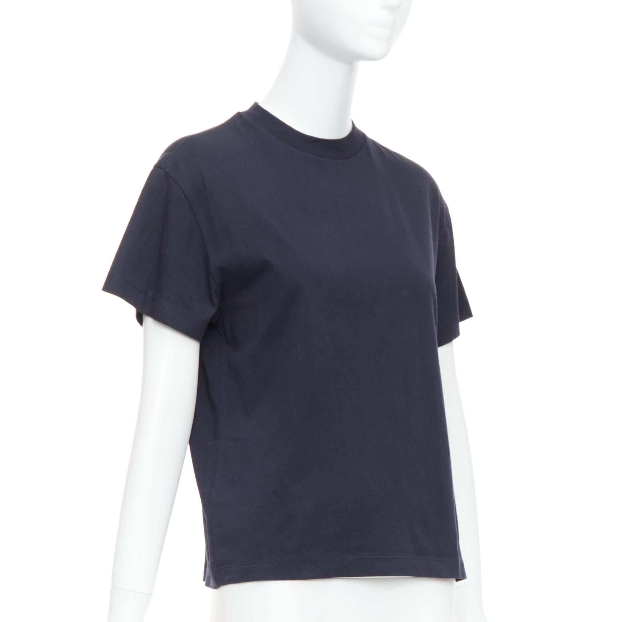 Black JIL SANDER PLUS black 100% cotton crew neck logo tshirt set of 3 XS For Sale