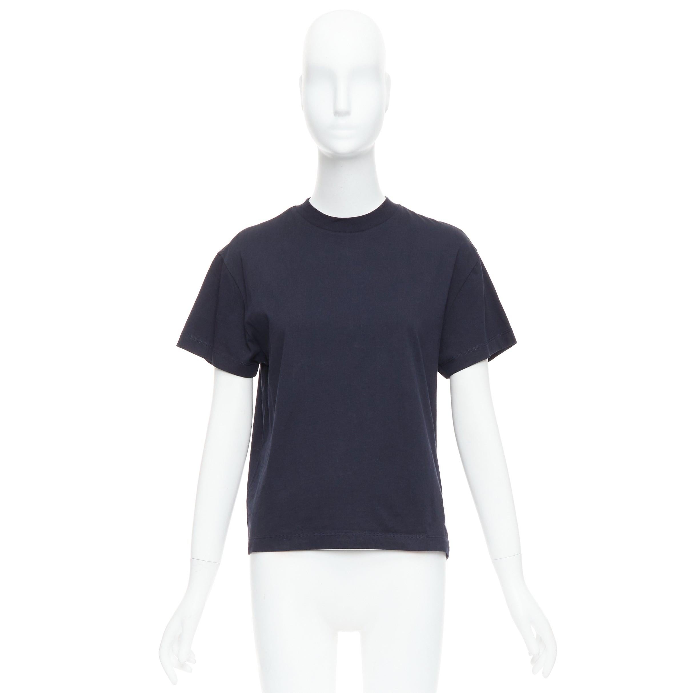 JIL SANDER PLUS black 100% cotton crew neck logo tshirt set of 3 XS For Sale 4