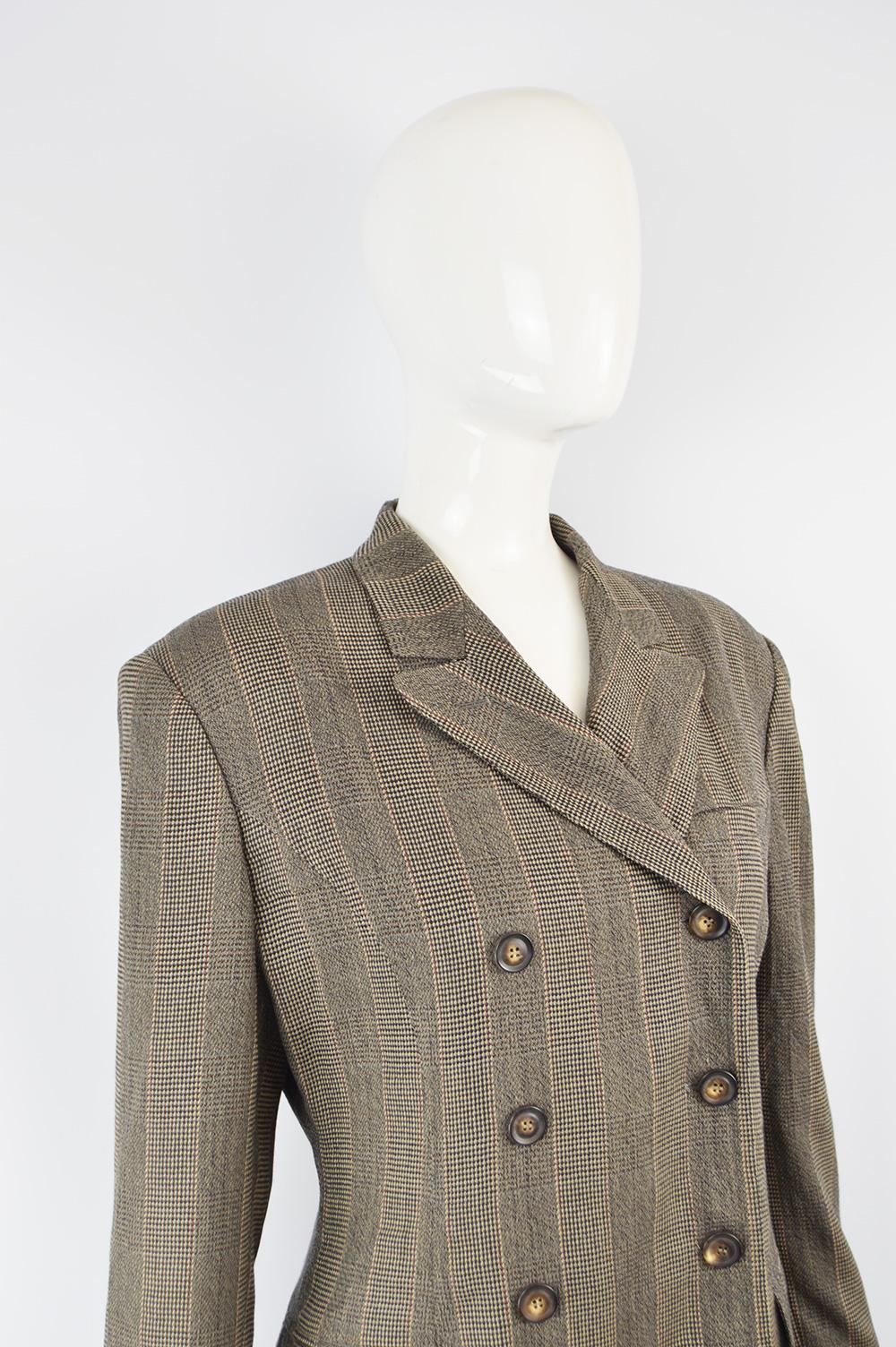 Jil Sander Pure Wool Double Breasted Tailored Women's Vintage Skirt Suit , 1990s In Good Condition In Doncaster, South Yorkshire