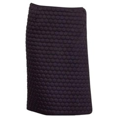 JIL SANDER purple polyester QUILTED Skirt 36 S