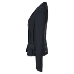 Blazer de Jil Sander con borde sin rematar y corte de una sola fila de botones, en viscosa azul marino