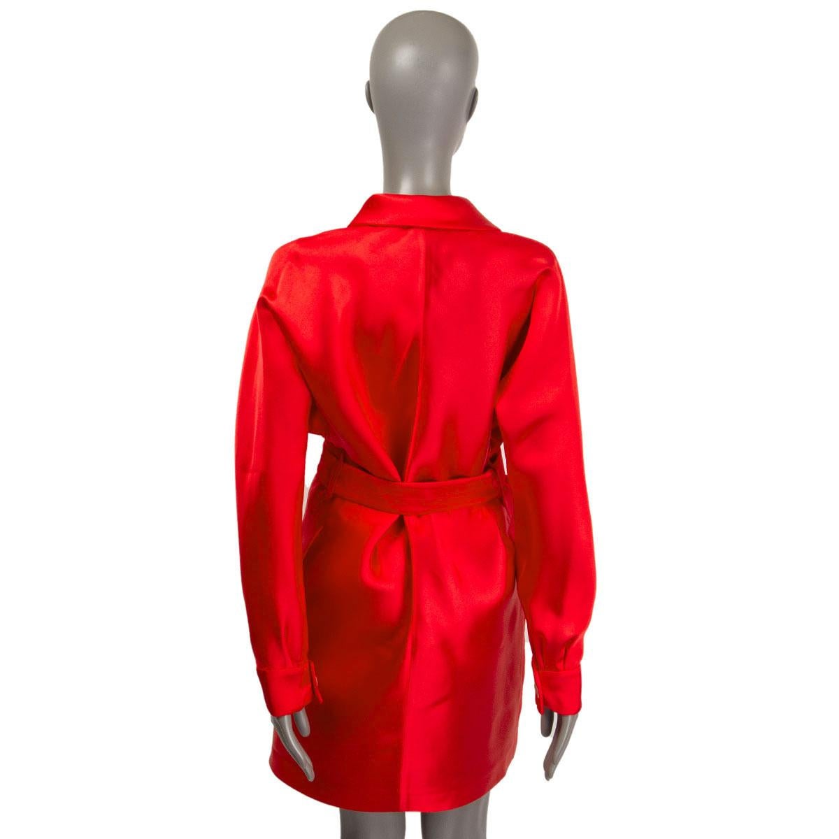 red satin coat