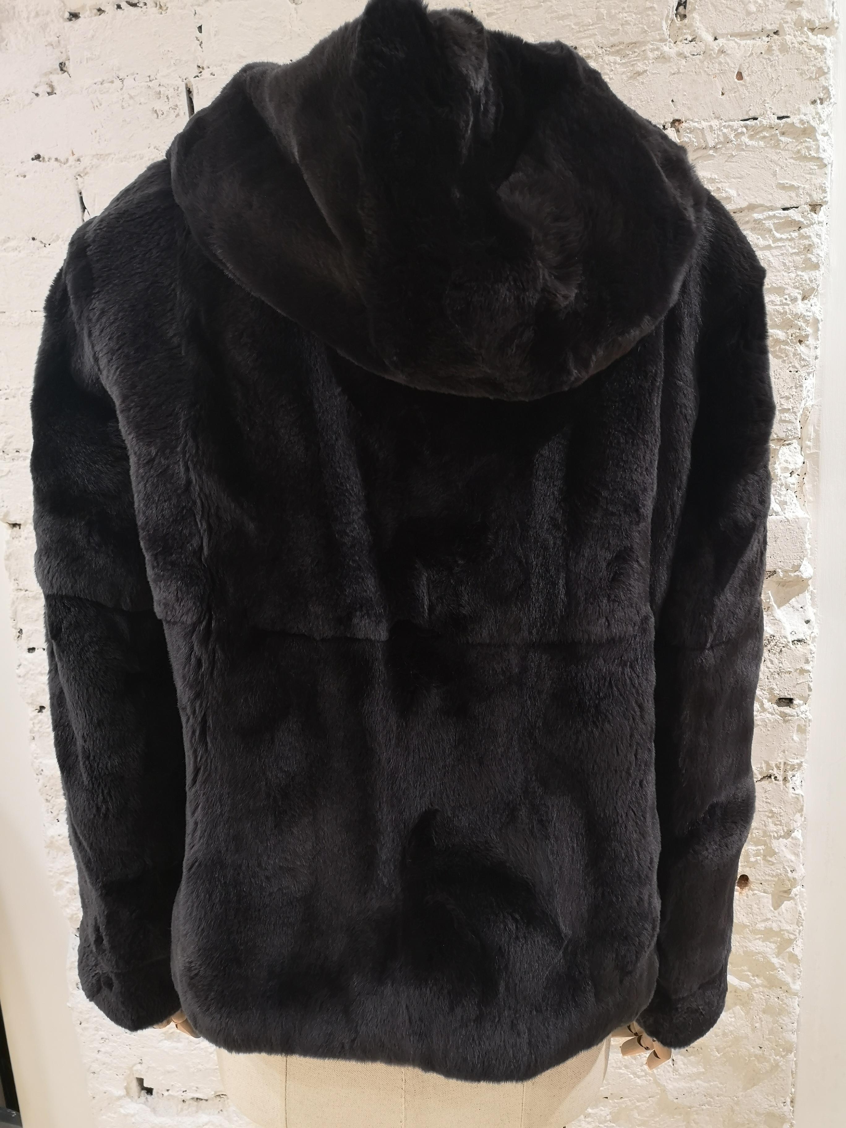 Women's Jil Sander rex rabbit Black fur For Sale