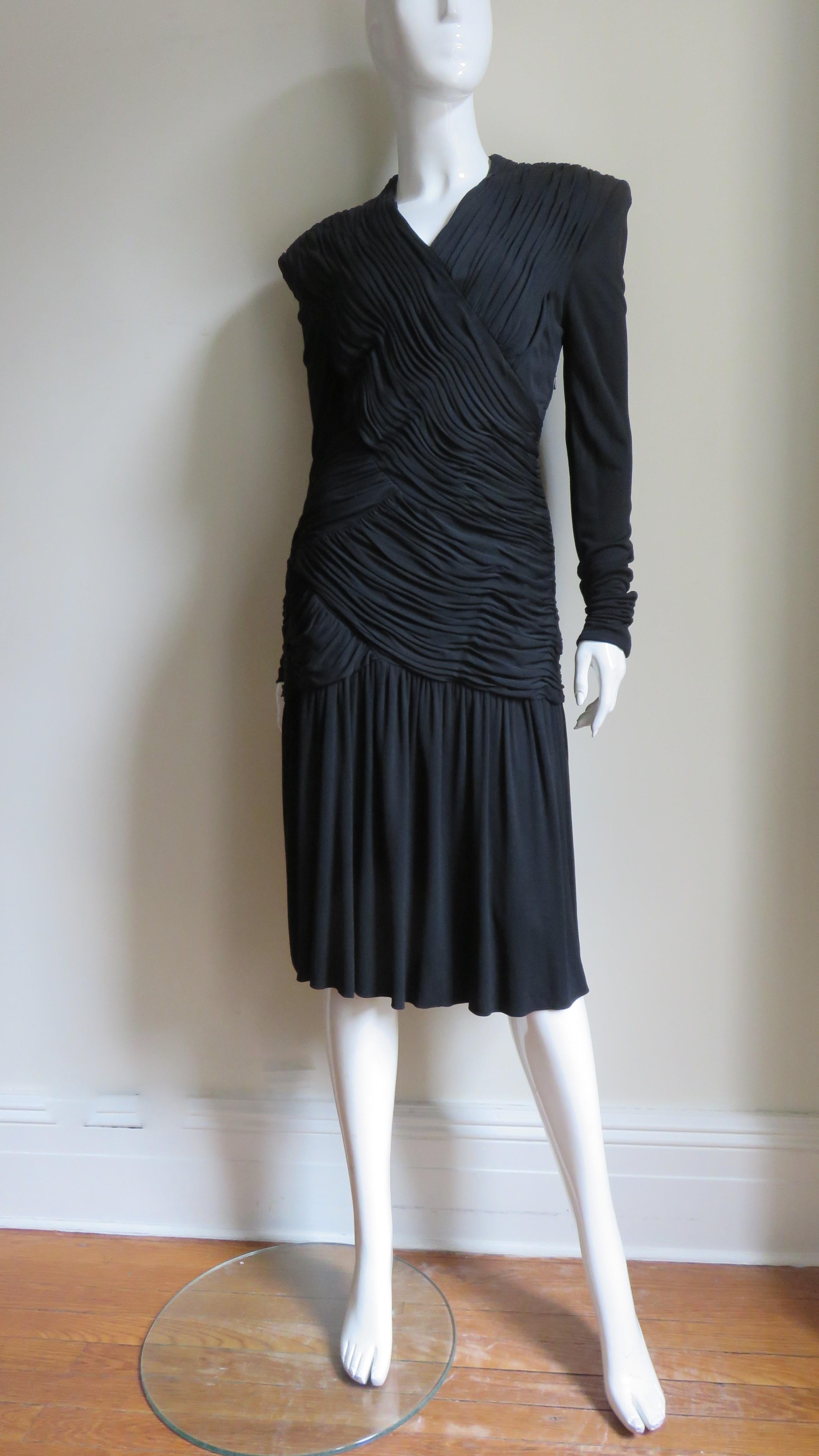 Vestido de seda acanalado Jil Sander en venta 5