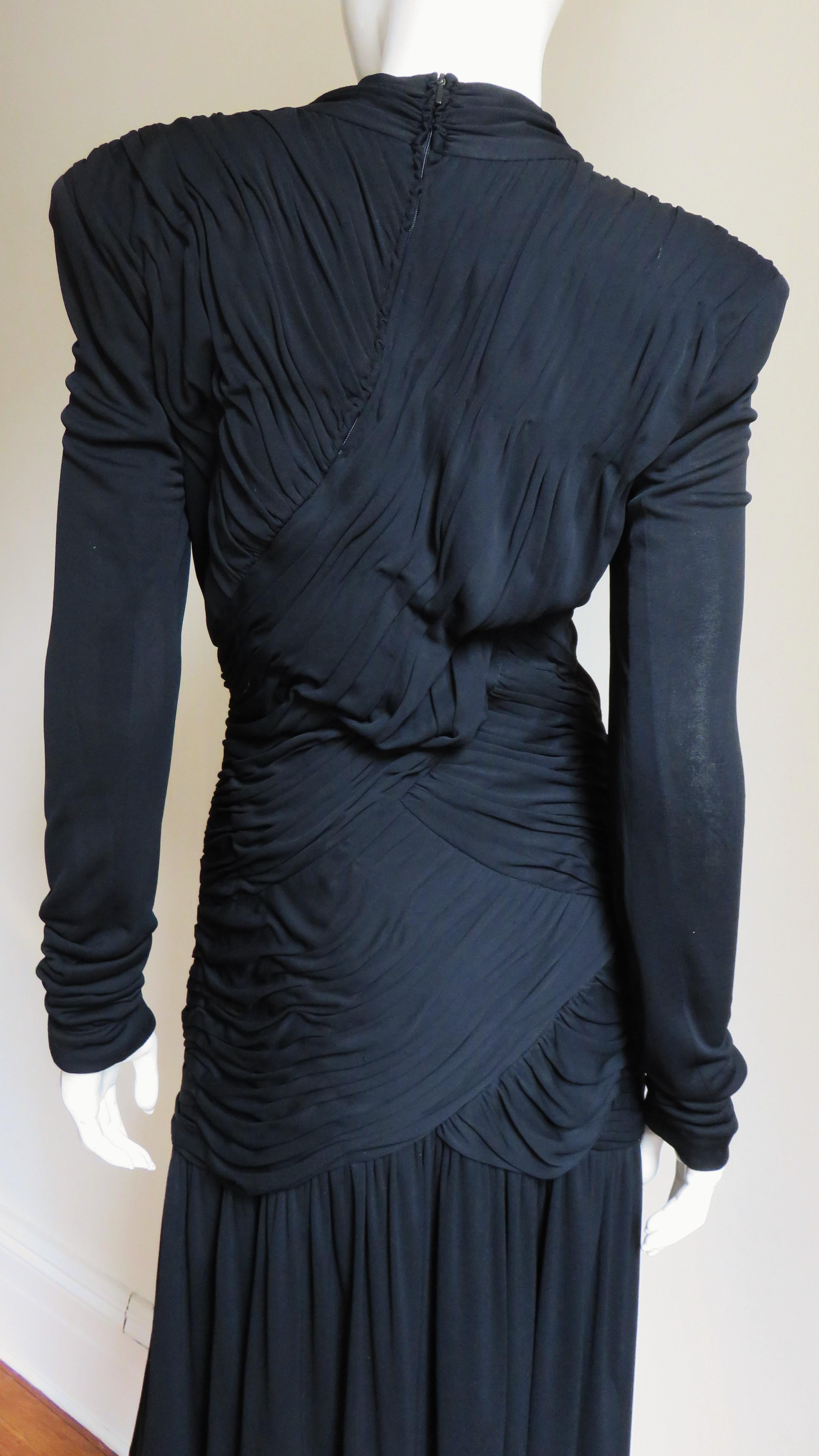 Vestido de seda acanalado Jil Sander en venta 6