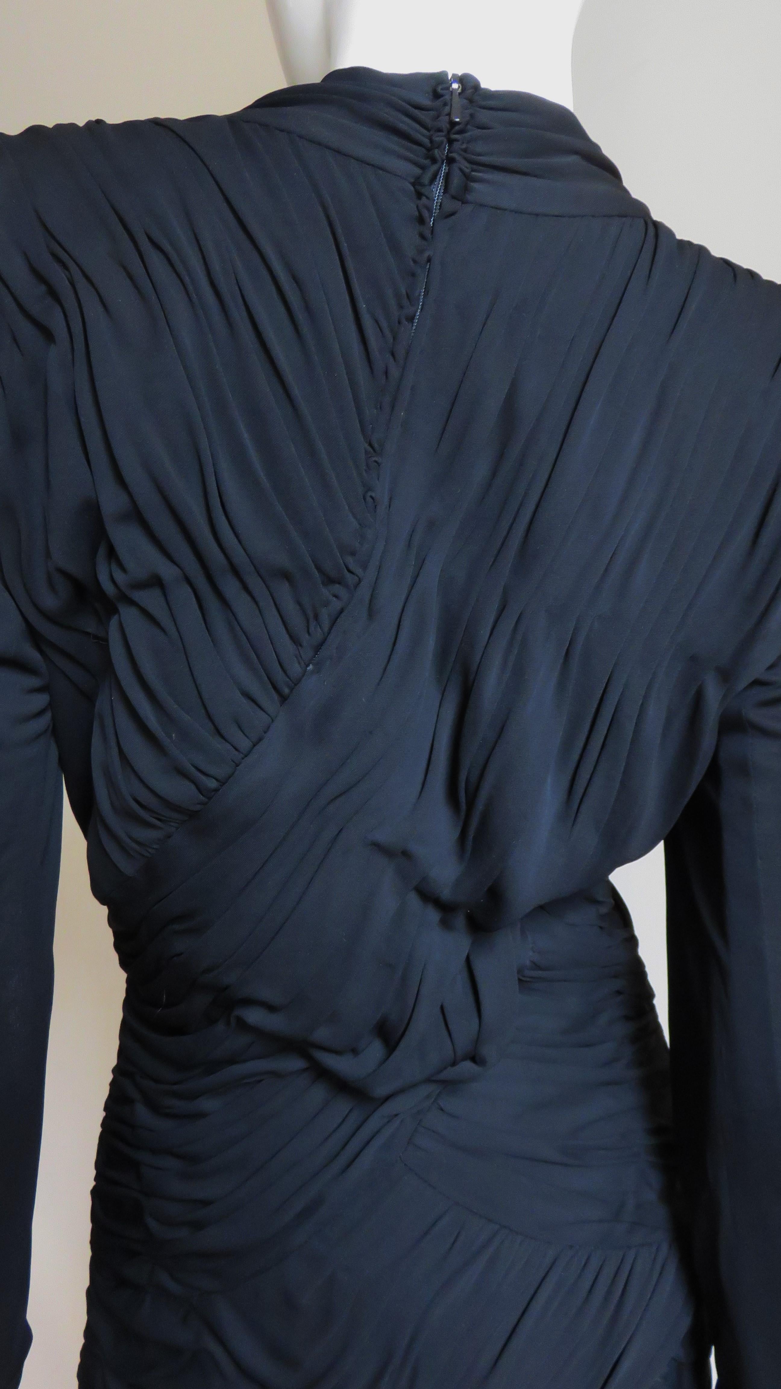 Vestido de seda acanalado Jil Sander en venta 7