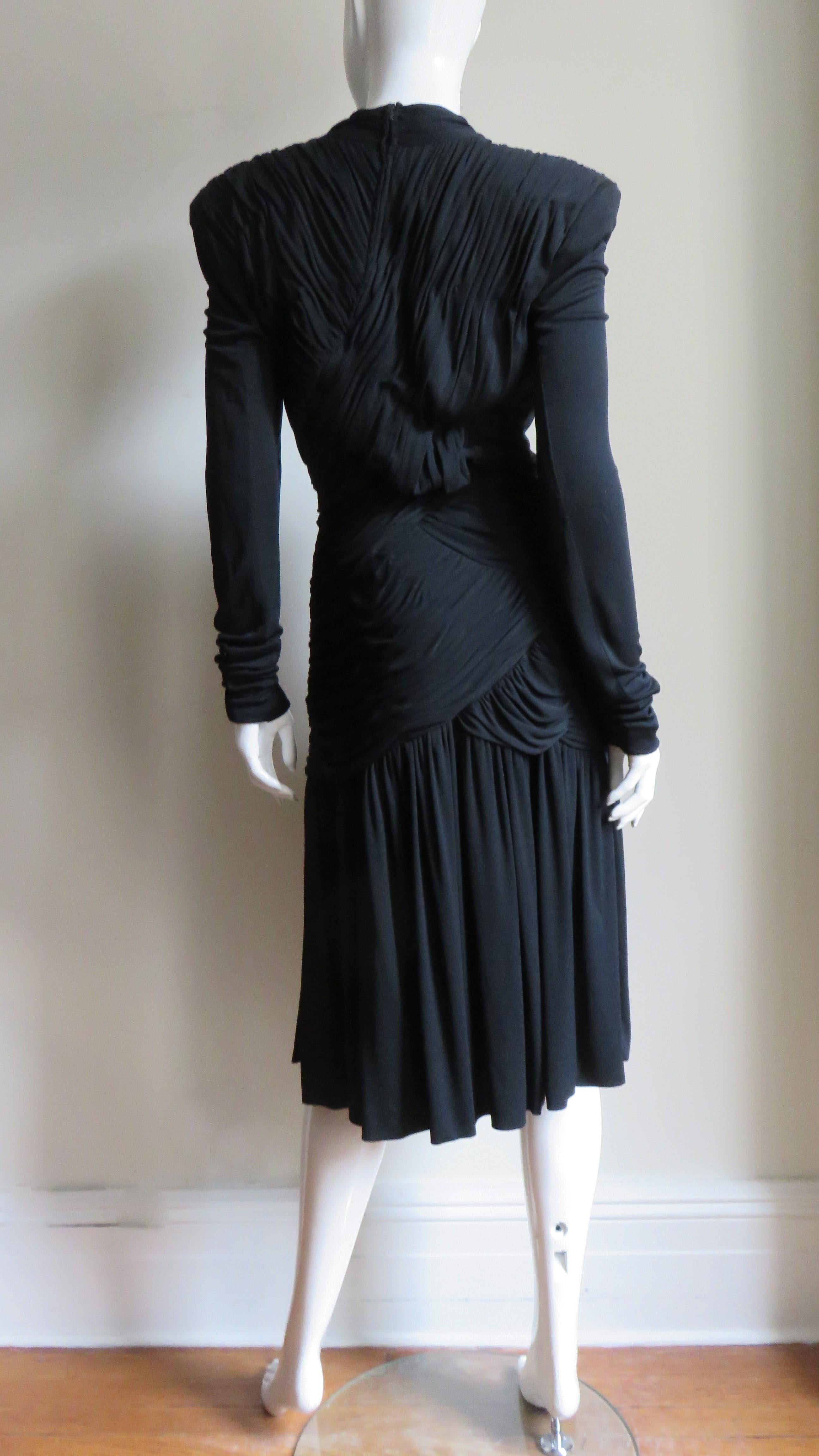 Vestido de seda acanalado Jil Sander en venta 8