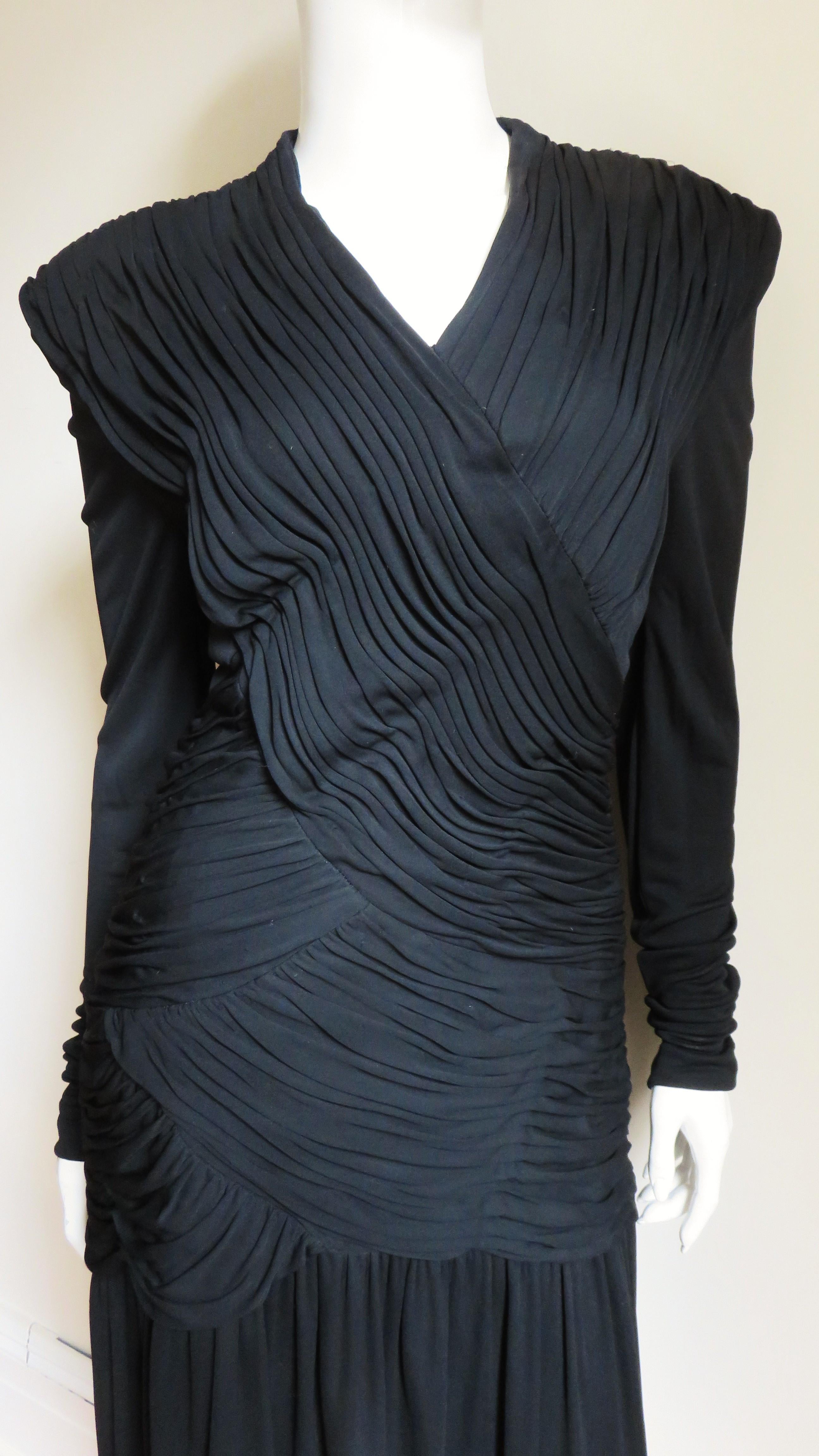 Vestido de seda acanalado Jil Sander en Excelente estado para la venta en Water Mill, NY