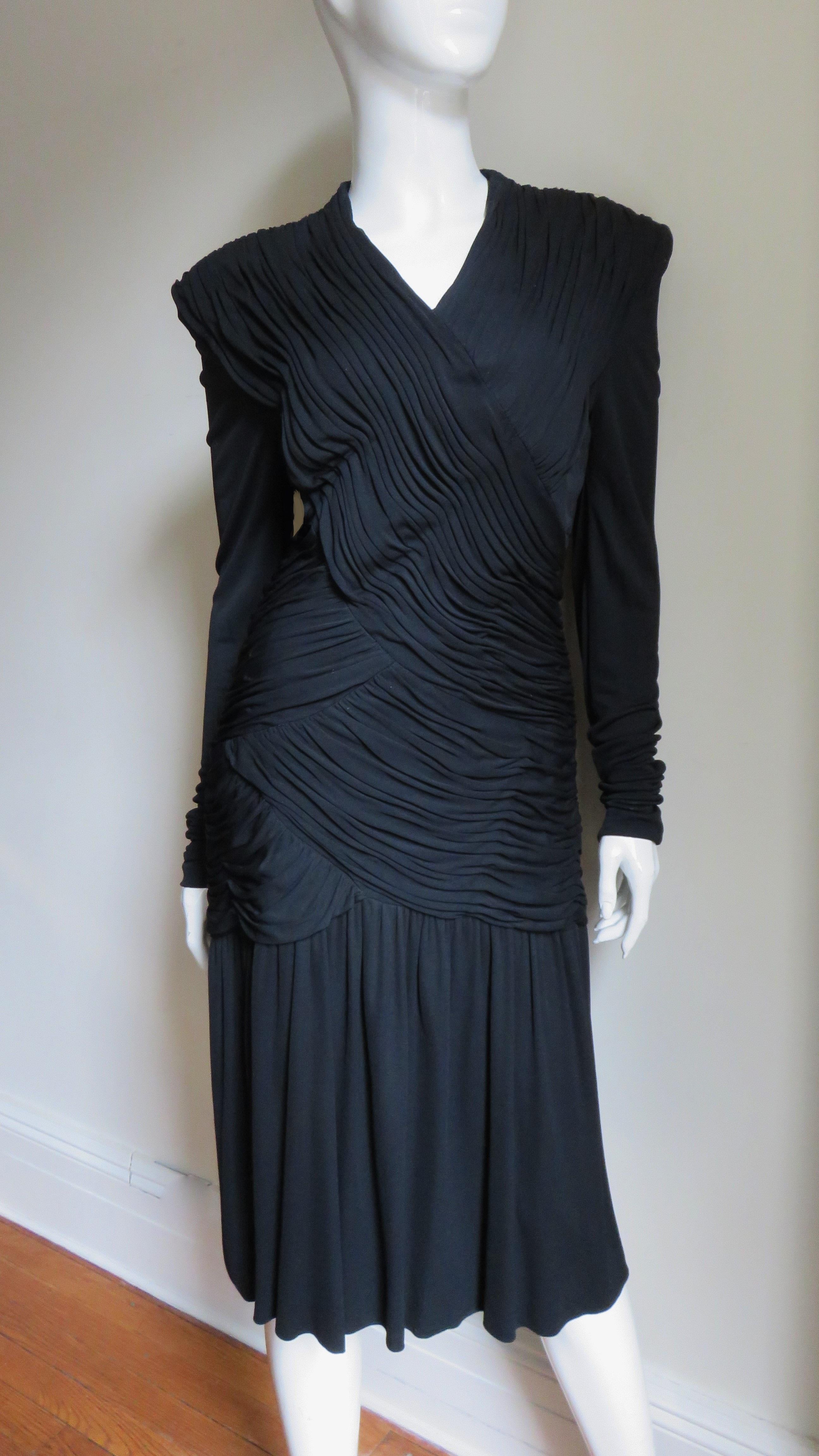 Vestido de seda acanalado Jil Sander en venta 4